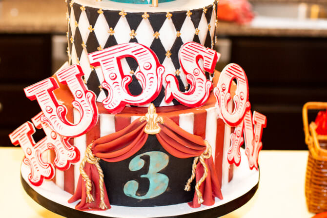 Circus Themed Birthday Cake
