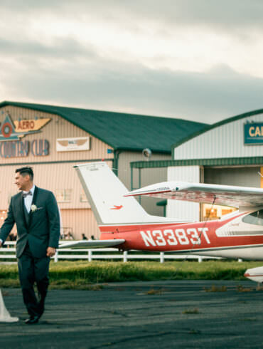 Coachella Themed Wedding in an Airport Hangar