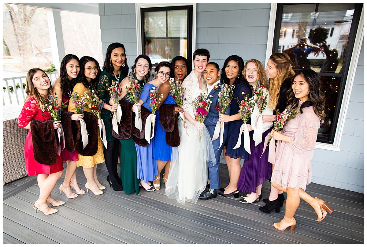 Rainbow Bridesmaid Dresses