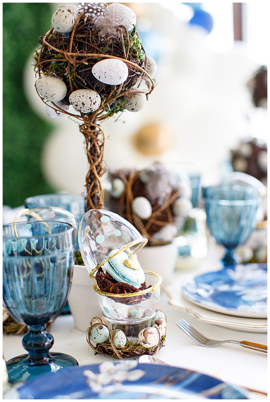 Blue and Yellow Mother's Day Brunch Decor » The Tattered Pew