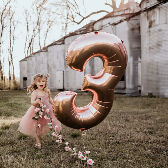 Adorable Three-Year-Old Birthday Photoshoot