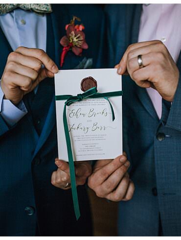 Wax Seal Winter Wedding Invitation