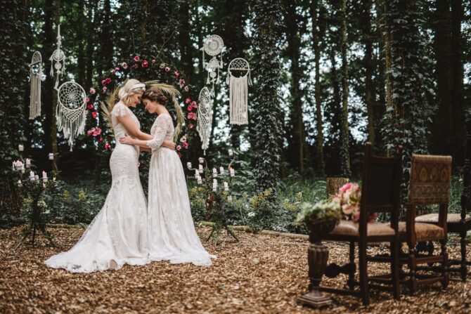 Lesbian Wedding French Romantic