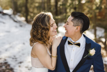 Intimate Winter Wedding at Family Lakehouse