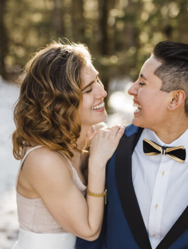 Intimate Winter Wedding at Family Lakehouse