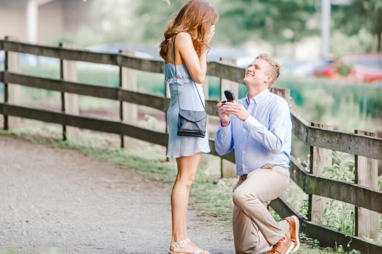 Proposal with Surprise Engagement Party