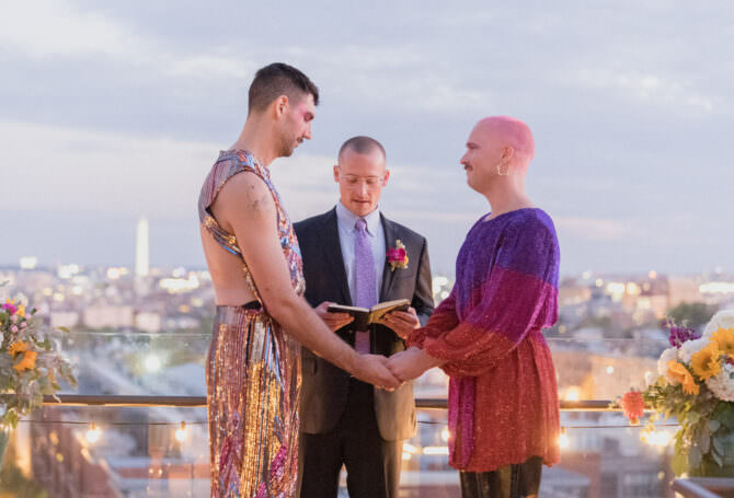 A Sparkly Washington D.C. Rooftop Wedding