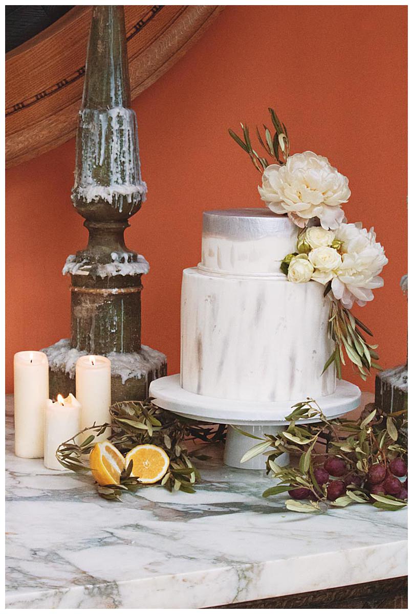 silver-and-white-wedding-cake