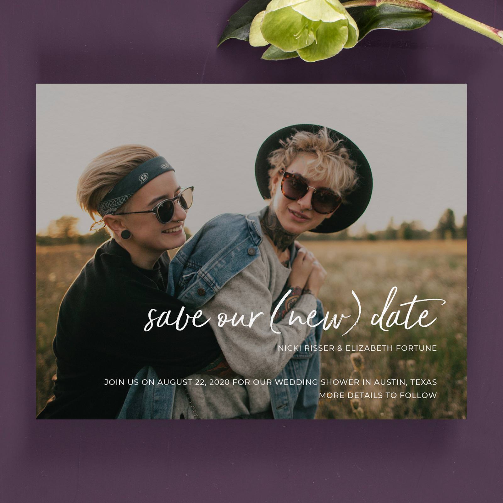 22 best wedding invitations & matched change the date card for postponed  wedding -  Blog