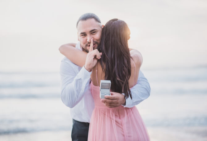 California Coast Proposal at Sunset