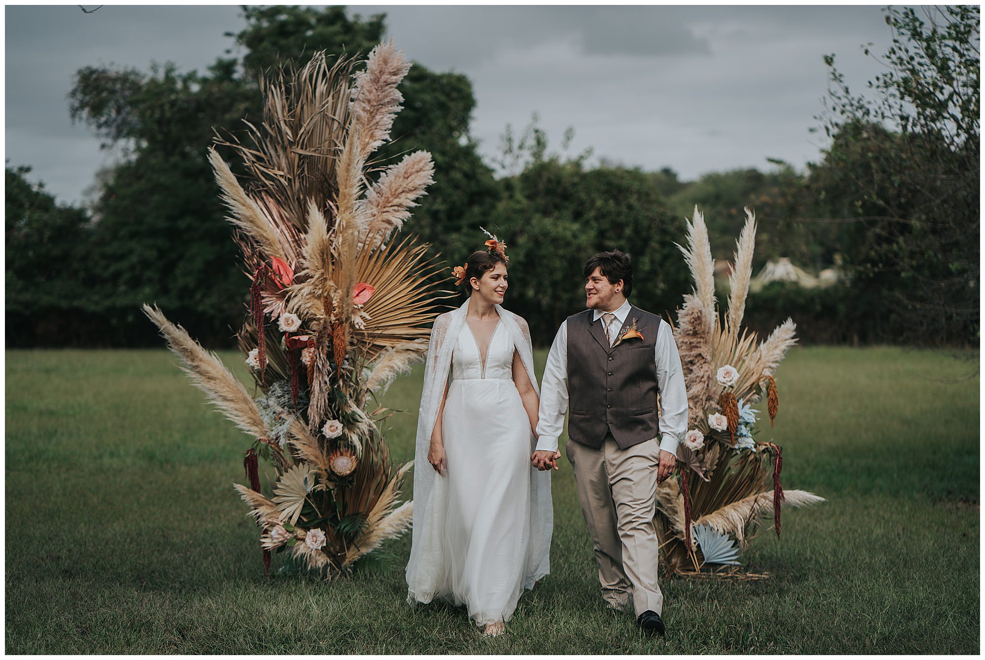 Bohemian farm wedding