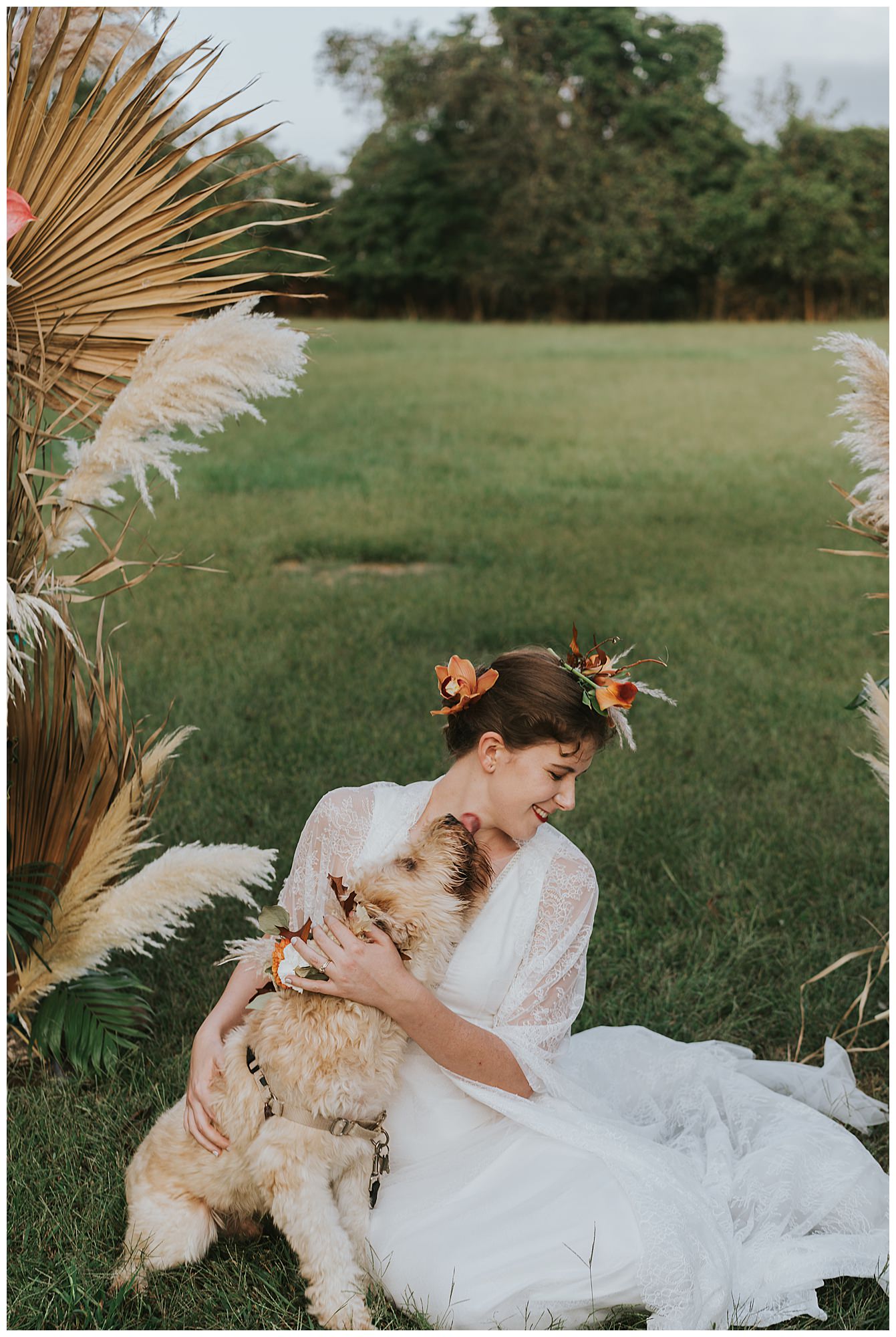 Bohemian farm wedding