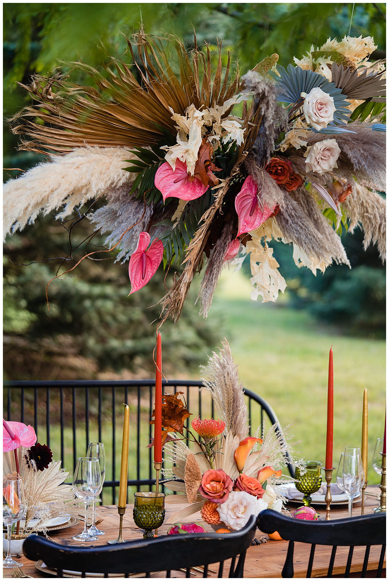 Bohemian farm wedding