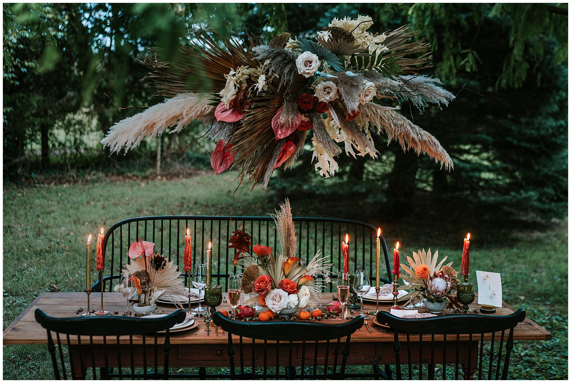 Bohemian farm wedding