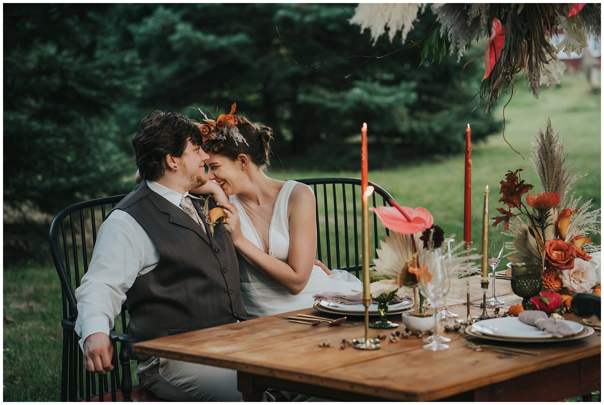 Bohemian farm wedding