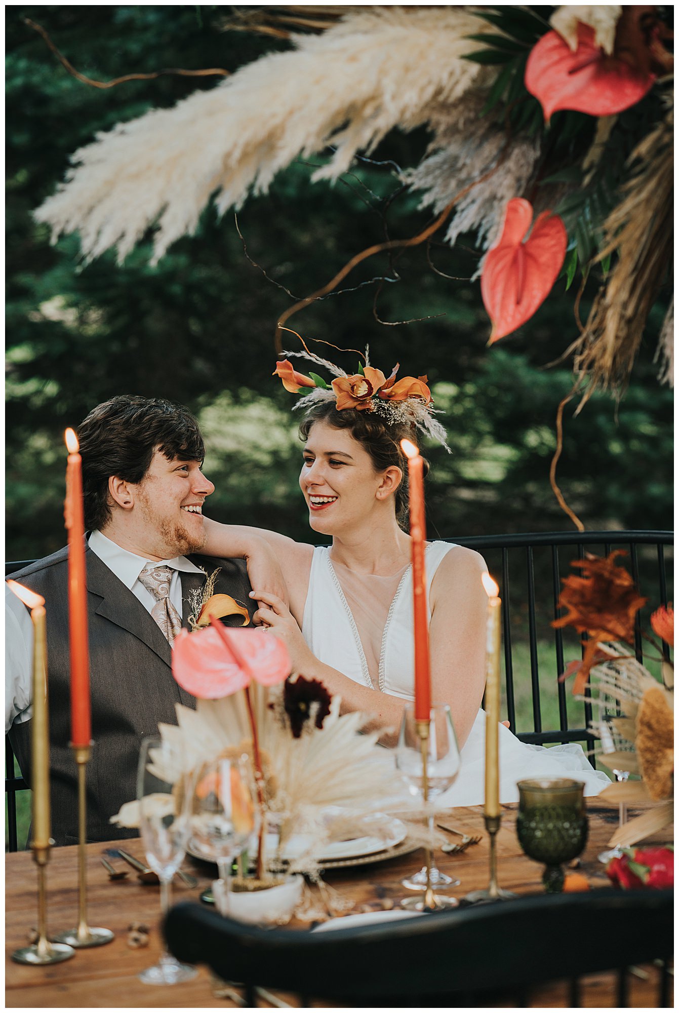 Bohemian farm wedding