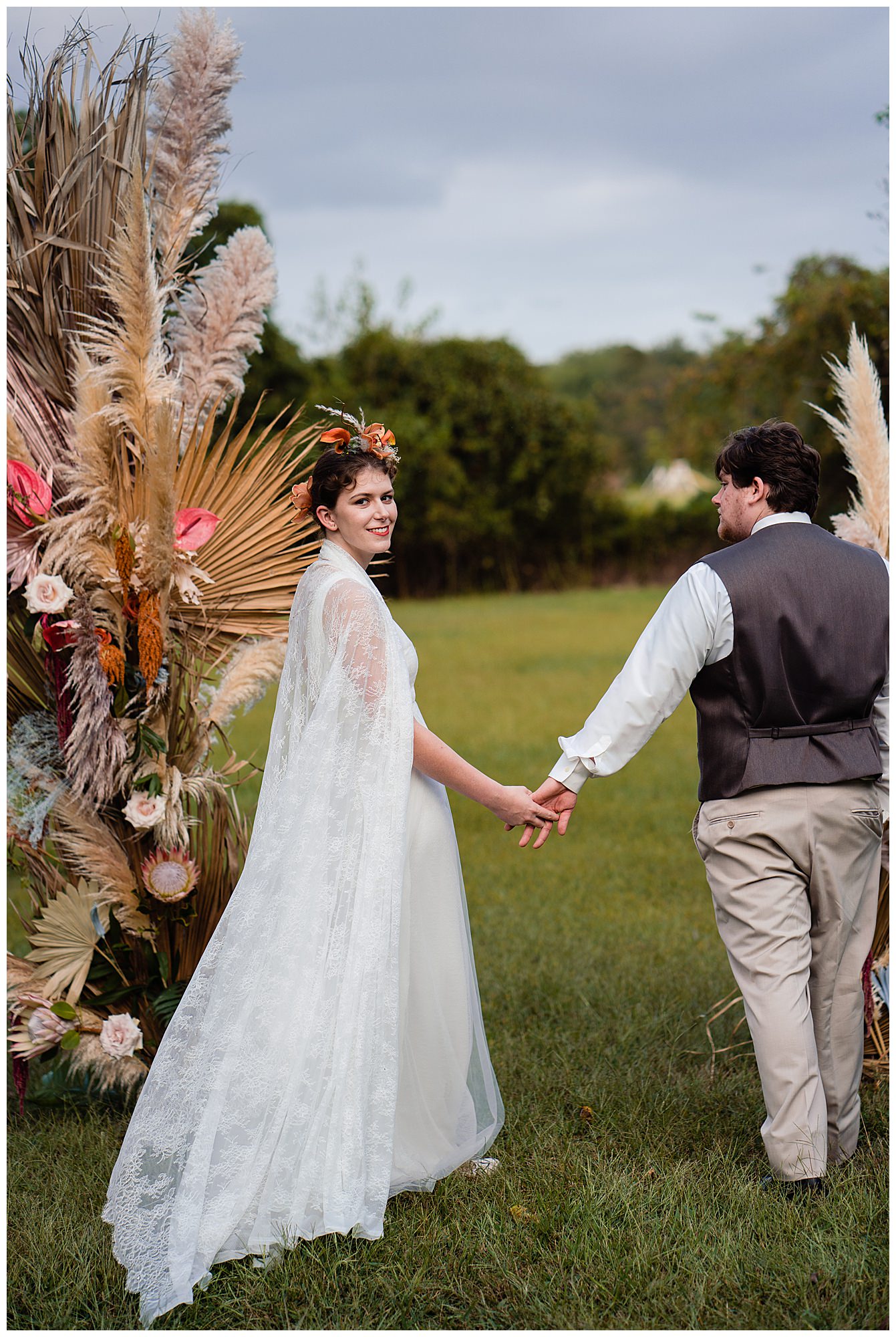 Bohemian farm wedding