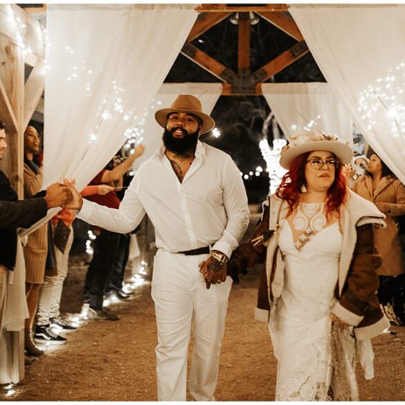 Sparkler Exit Boho Wedding
