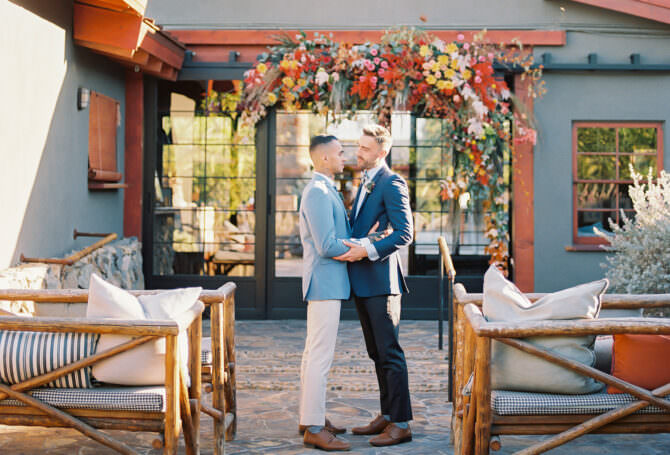 Modern Camp-Themed Wedding Inspiration at a Palm Springs Boutique Hotel