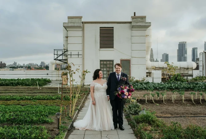 NYC Rooftop Micro-Wedding at Brooklyn Grange
