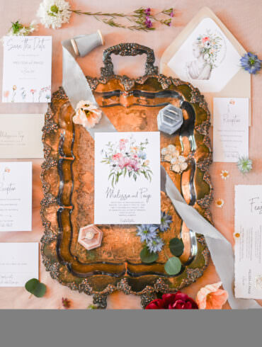 Handpainted Floral Wedding Stationery