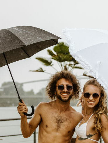 Beach Wedding in Bathing Suits