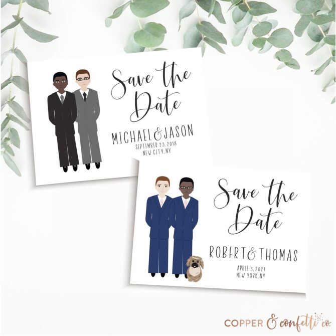 Just Like Heaven - Personalised Save The Date Envelope - Ten Story  Stationery