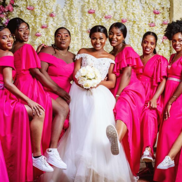 Hot Pink Bridesmaid Dresses
