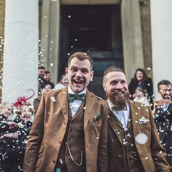 Tweed Fall Suits for Weddings