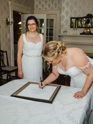 LGBTQ Brides Signing Ketubah
