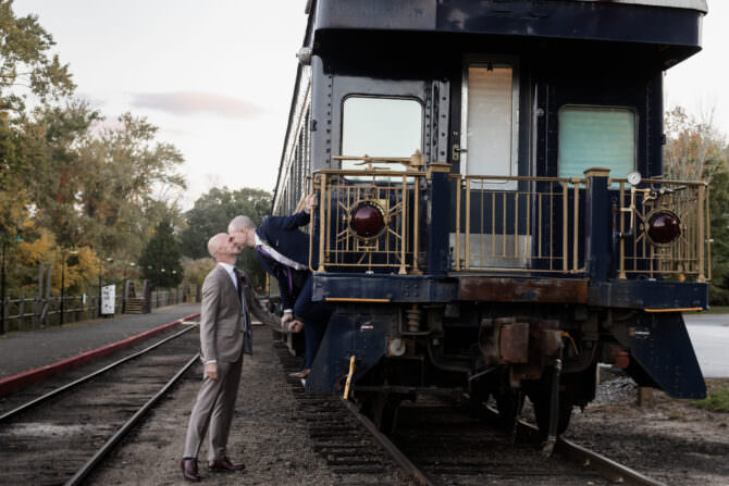 LGBTQ Connecticut Wedding on a Train