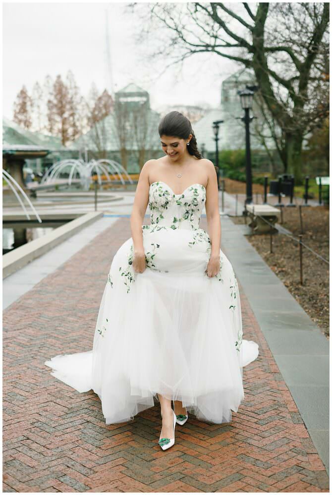 Monique lhuillier outlet green dress