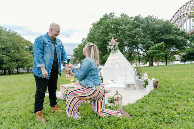 Queer LGBTQ Wedding Proposal NYC