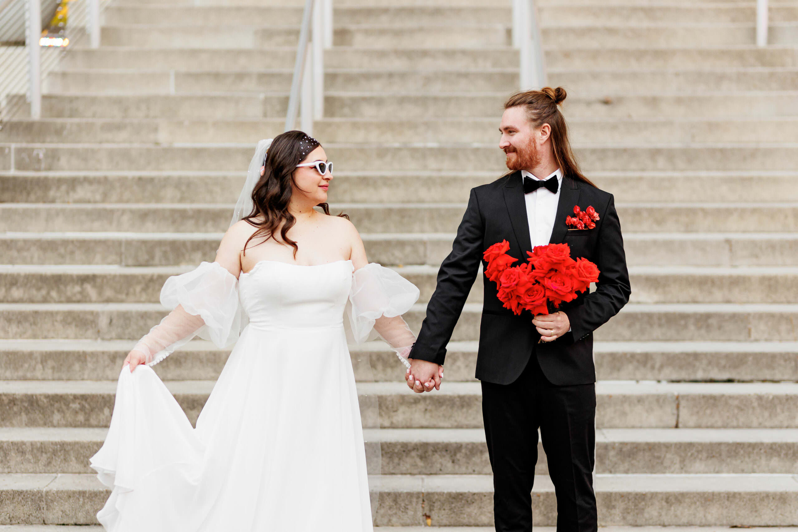 Red and Black Wedding Inspiration at Charlotte Museum