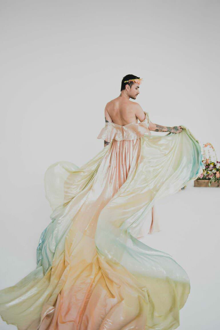 12 Rainbow Wedding Dresses That Are Worth a Pot of Gold - Love Inc. Mag