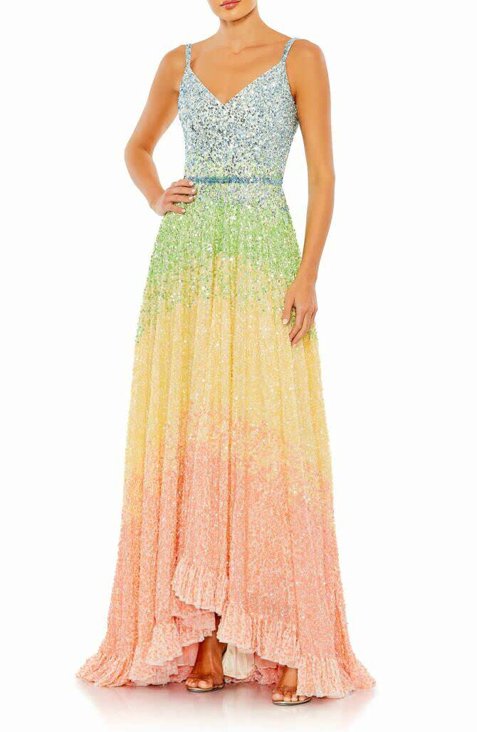 Sequin Rainbow Wedding Dress