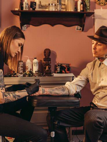 Tattoo Stations at Wedding Reception