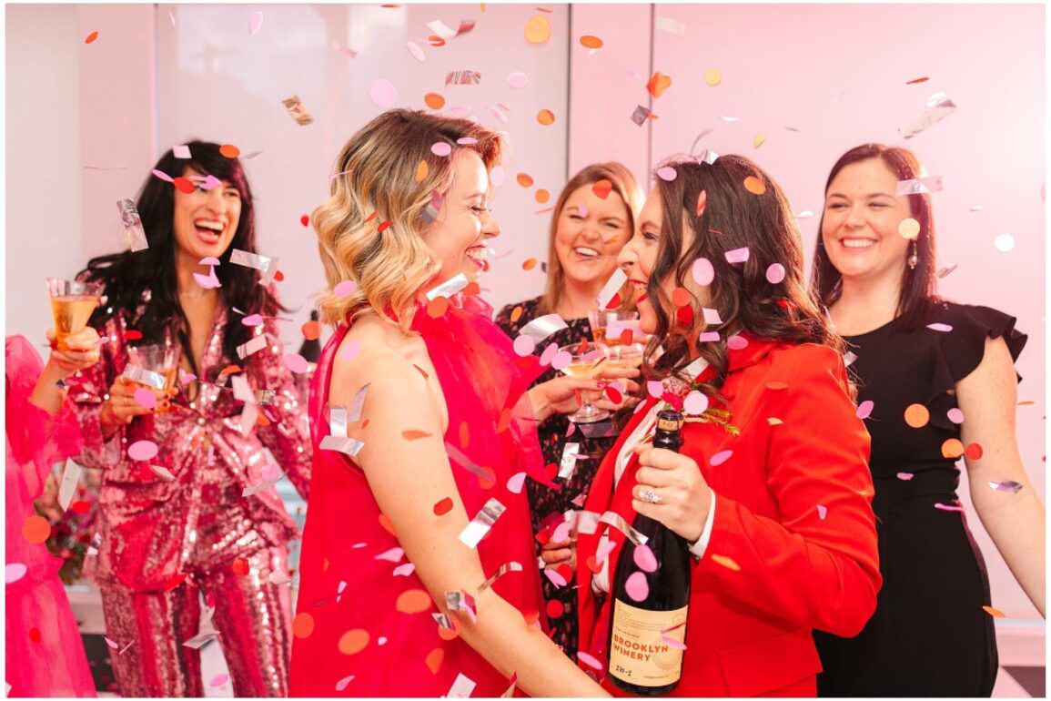 Bright Pink Modern Brooklyn LGBTQ Wedding