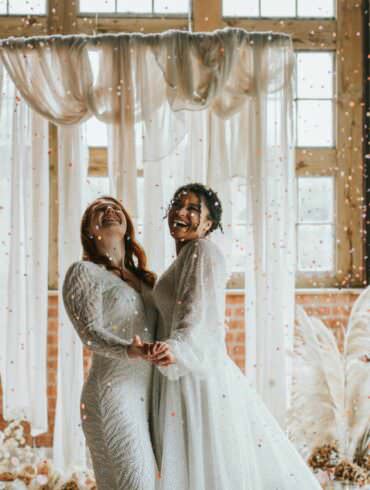 LGBTQ Boho Wedding Inspiration at UK Venue Giraffe Shed
