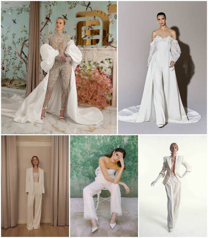 Lace pant suit from Houghton Bride, 2013