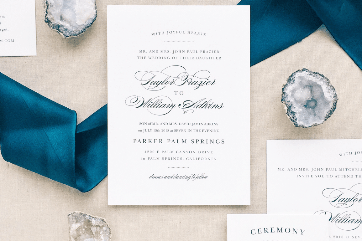 Black Tie Wedding Invitations