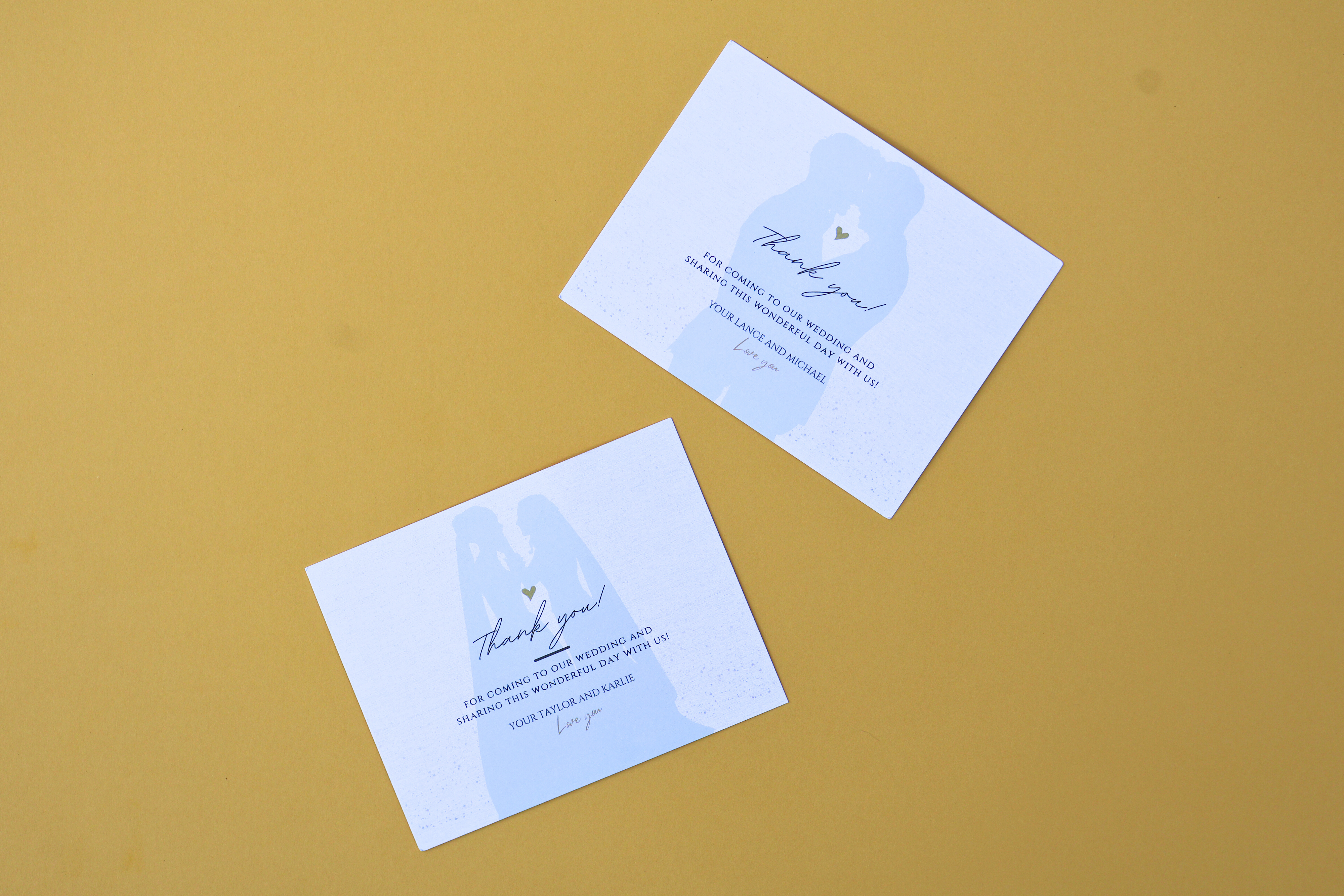 Same Sex Thank You Note Wedding Templates