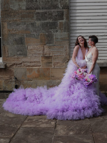 Sultry Wedding Inspiration with Purple Dress