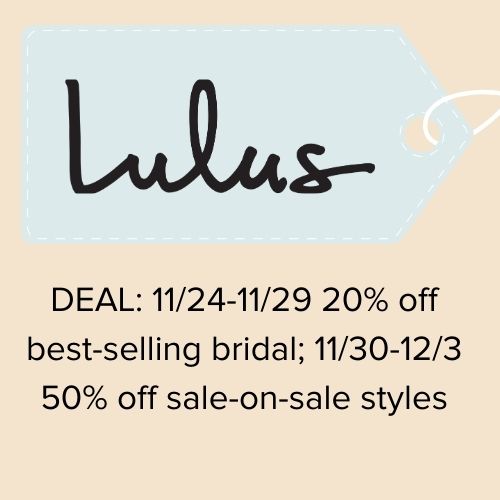Black Friday Wedding Deals Lulus