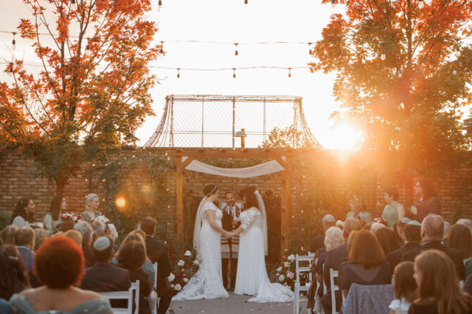 Lesbian Jewish Fall Wedding