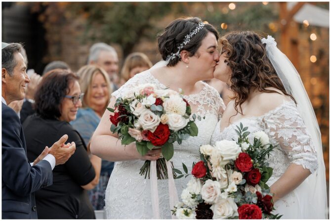 Lesbian Jewish Wedding in the Fall