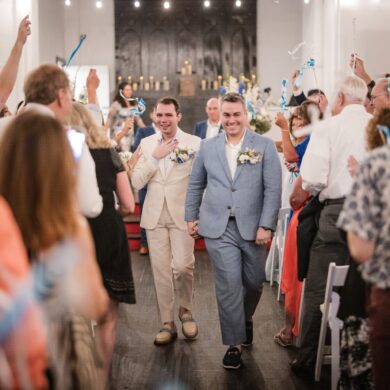 Gay Wedding at The Sanctuary on Roosevelt Island NYC