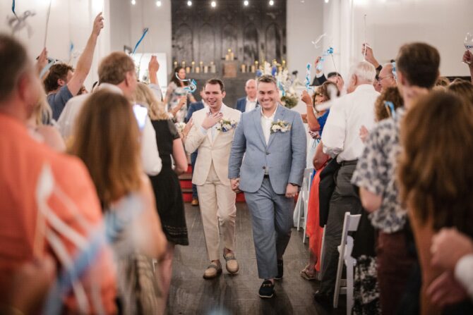 Gay Wedding at The Sanctuary on Roosevelt Island NYC