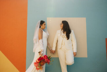 Lesbian San Diego Wedding at Brick Wedding Venue