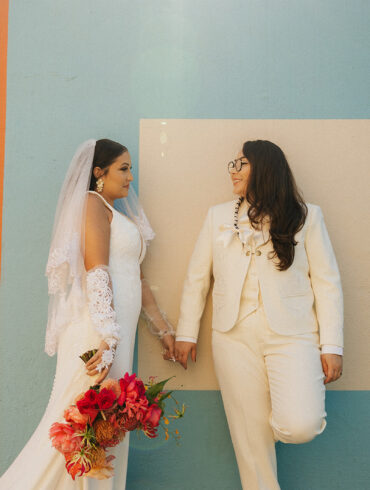 Lesbian San Diego Wedding at Brick Wedding Venue